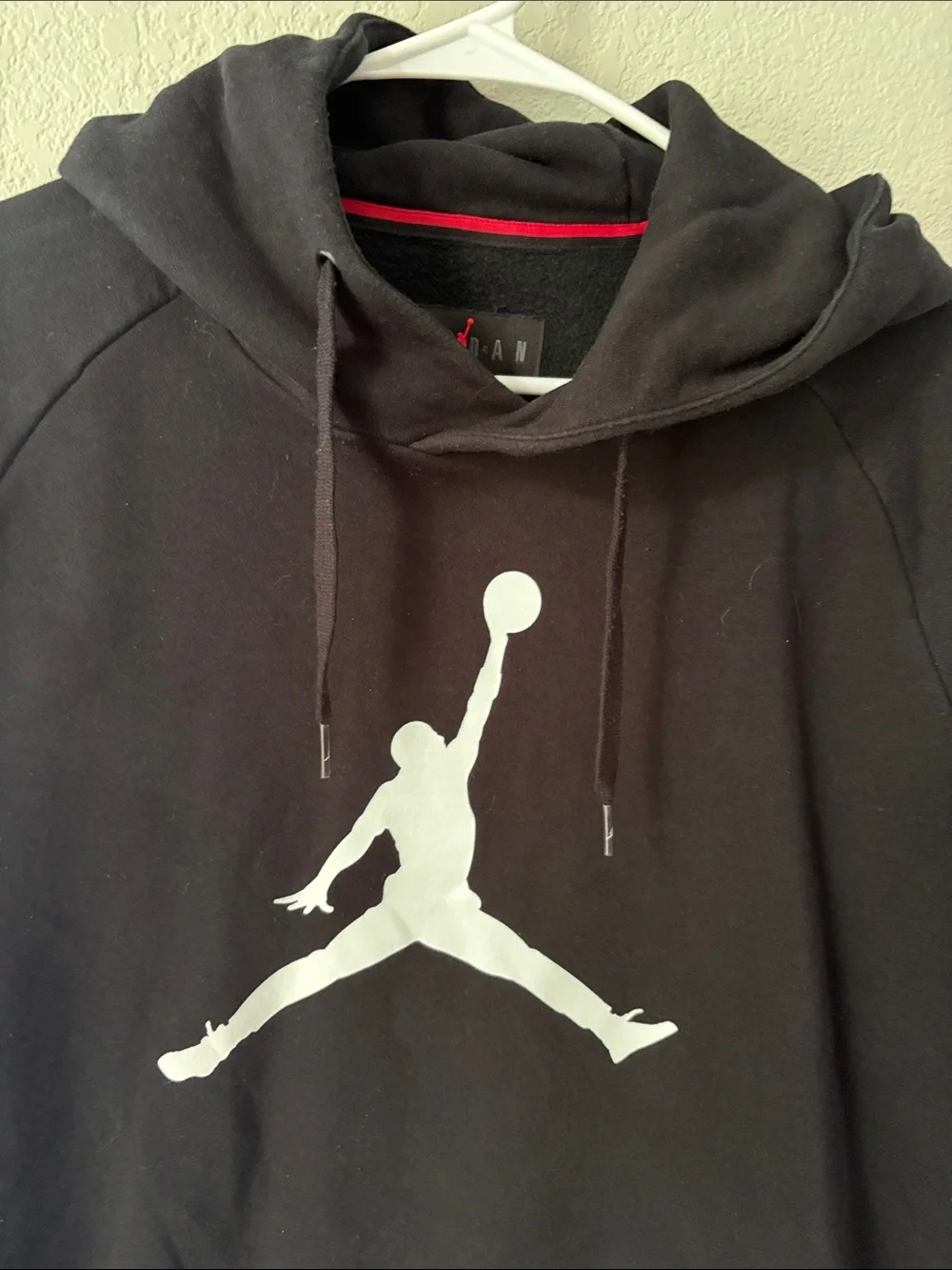 Jordan Black Hoodie with White Jumpman Logo